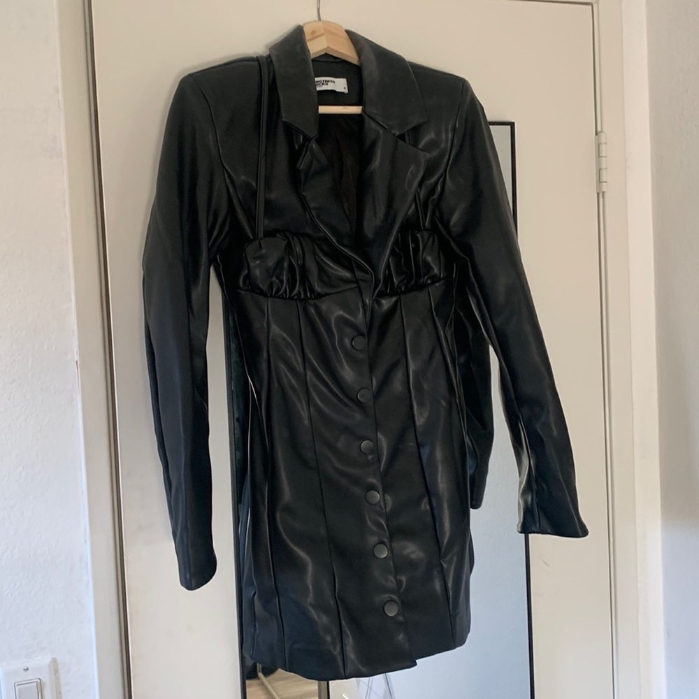 Mistressrocks/House of CB faux leather blazer dress